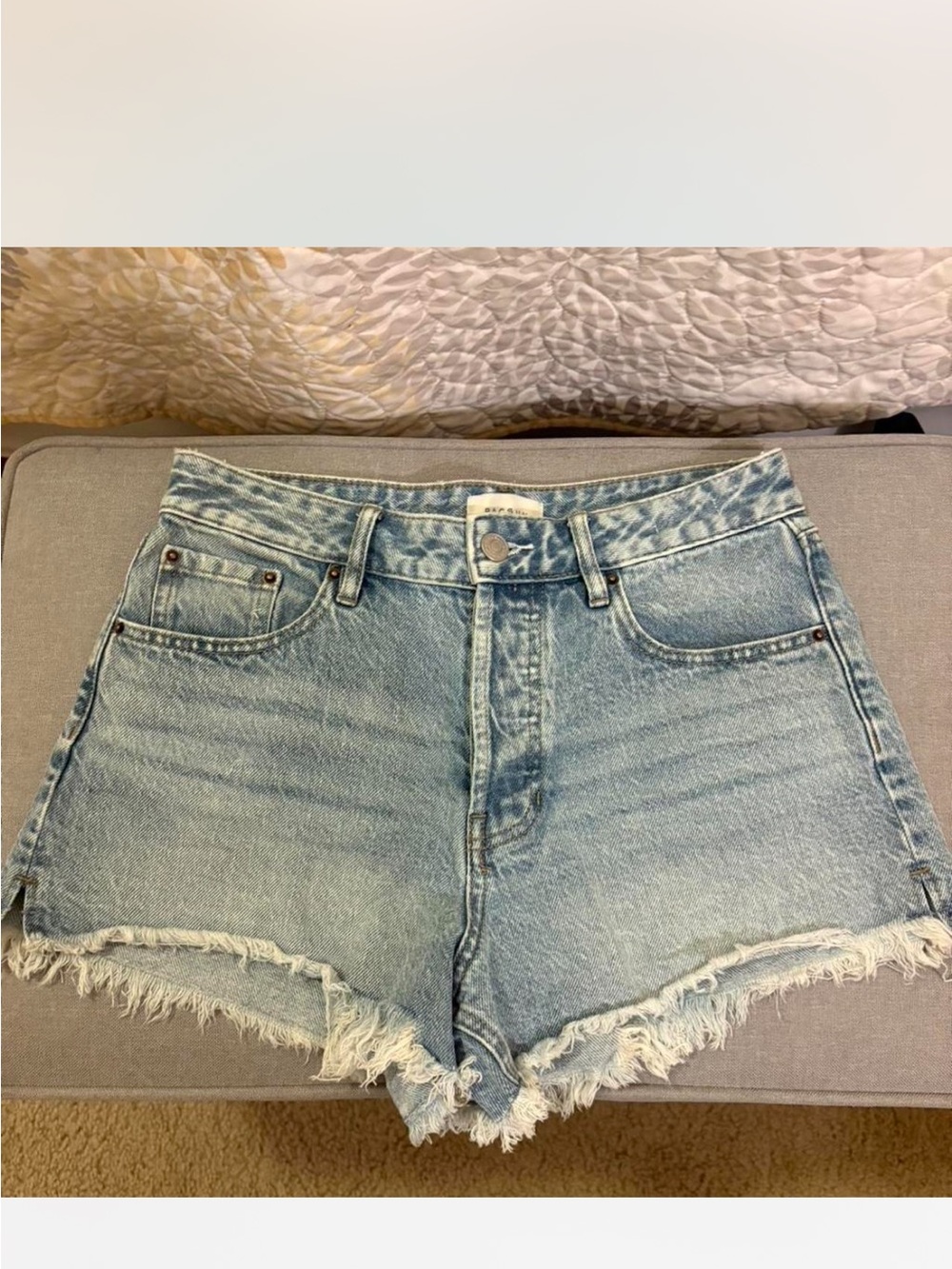 PacSun Light Wash High-Rise Denim Cutoff Shorts